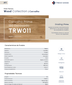 FT TRW011 Carvalho Prime 180 Escovado