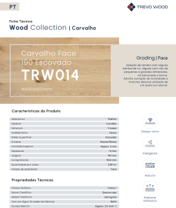 FT TRW014 Carvalho Face 190 Escovado
