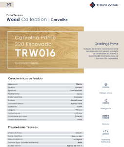 FT TRW016 Carvalho Prime 220 Escovado