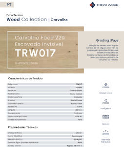 FT TRW017 Carvalho Face 220 Escovado