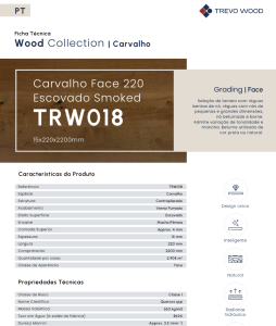 FT TRW018 Carvalho Face 220 Escovado SMK