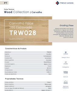 FT TRW028 Carvalho Face 260 Escovado
