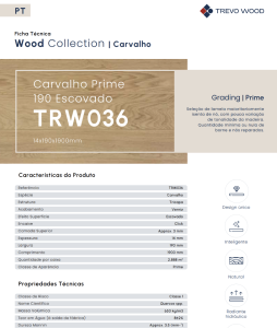 FT TRW036 Carvalho Prime 190 Escovado
