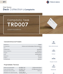 FT TRD003 – Deck Compósito Teak