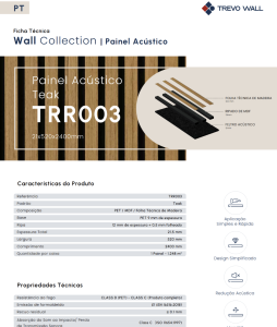 FT TRR0003 – Painel Acústico Teak
