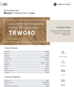 FT TRW040 Carvalho Herringbone Face 110 Escovado