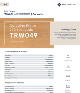 FT TRW049 Carvalho Prime 260 Escovado