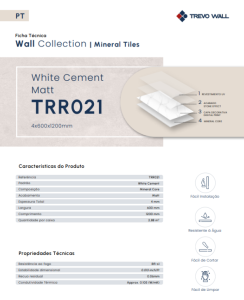 FT TRR021 – Mineral Tiles White Cement Matt