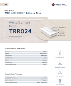 FT TRR024 – Mineral Tiles White Cement Matt