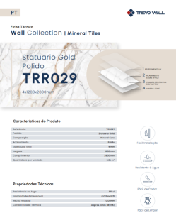 FT TRR029 – Mineral Tiles Statuario Gold Polido